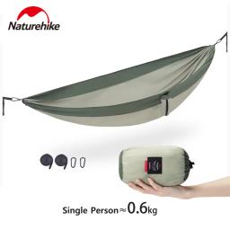 Naturehike-portátil ao ar livre Camping Hammock, caminhadas Swing, única e dupla pessoa, Pongee Hammock, cama de suspensão, 240T - Image 1
