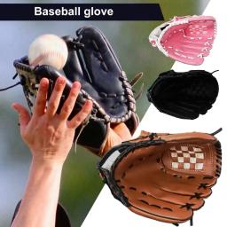 Duplo Falso Couro Espessado Baseball Batting Luva, Luva De PVC Durável, Polegar Reforçado Inferior - Image 3
