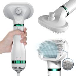Portátil Pet cabelo secador com escova Slicker, cão ventilador, um botão de depilação, peludo secagem, 3 configurações de calor, limpeza - Image 1