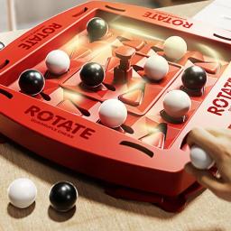 Jogo de pista de xadrez lógico brinquedo educativo, jogo de xadrez de pista, jogo de quatro em uma fileira, mesa divertida 2 jogadores conjunto de jogo de tabuleiro de quebra-cabeça - Image 4