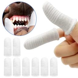 Pet dois dedos escovando Berços, tártaro limpo para gato e cachorro, escova de dentes, cuidados bucais, tampa do dedo, 12 pcs, 2 pcs - Image 1