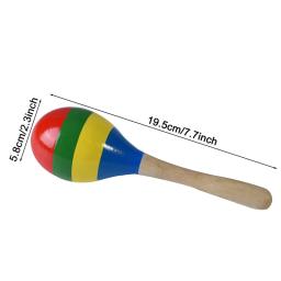 Maracas-Chocalhos de percussão manual para crianças e adultos, Rumba de madeira, instrumento musical, durável, conjunto de 2 - Image 6