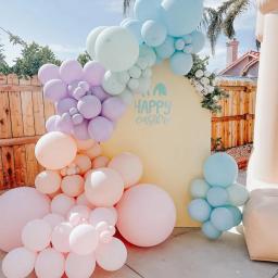 Arco-íris Balões Arco Garland Kit, Balão Colorido Pastel para Meninas, 1ª e 2ª Festa de Aniversário, Casamento, Baby Shower Decorações, 99pcs - Image 1