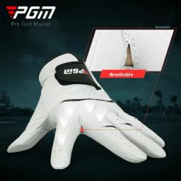 Pgm 1 peça luvas de golfe de couro de pele de cordeiro respirável verão masculino mão esquerda mão direita luvas proteção palma luvas esportivas - Image 5