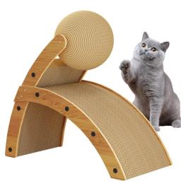 Placa de Cat Scratcher com bola, suprimentos seguros para animais de estimação, Coçar almofadas para gatos e gatinhos - Image 1