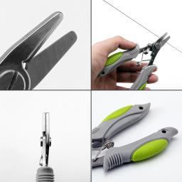 Pinças De Pesca Removedor De Gancho De Aço Inoxidável Nariz Longo Pinças De Pesca Trançado Faca Pinças Portátil multifunctio De Pesca - Image 4