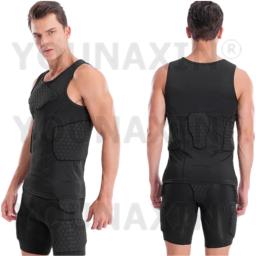 Colete Respirável Anti-Colisão Unisex, Proteção no Peito, Preto, Basquete, Futebol, Corrida, Ciclismo, Parte Superior Esportiva, Tanque, Vest, M, L, XL, 2XL, 3XL - Image 5