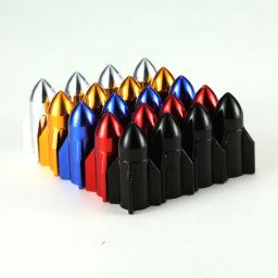 Alumínio foguete pneu válvula tampas para carro, motocicleta, moto liga de pneus capas, EUA Válvula hastes, carro-Styling peças, 4pcs por conjunto - Image 6