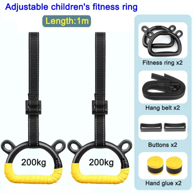 Anel de Fitness Ajustável para Treino em Casa - Barra Horizontal para Exercícios de Puxar e Segurança em Equipamentos de Fitness