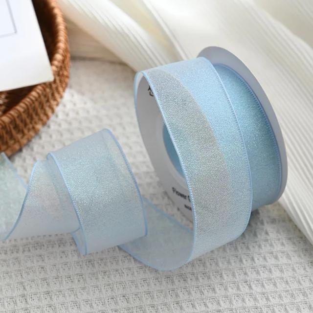 Fita de Organza Colorida para Embalagem de Presentes e Decoração de Festas - 4cm, 10 Jardas
