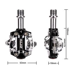 ZTTO-Pedal com travamento automático com clipes, peças de bicicleta ultraleves, pedais sem clipes, ciclismo de estrada, duplo lado - Image 3