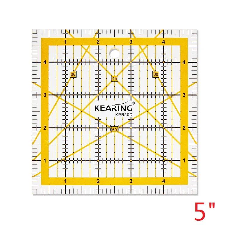 Quadrado Acrílico Patchwork Régua com Linhas de Grade Coloridas, Régua Quilting para Costura, Artesanato DIY, Medição, Corte - Image 1