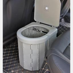 Banheiro portátil para acampar, conveniente carro montado, dobrável viagem penico, à prova de odor e antiderrapante, adultos e crianças, idosos - Image 4
