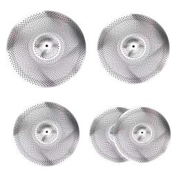 Baixo Volume Mute Drum Set, Drummer Practice, Quiet Cymbals para sala de ensaio, iniciantes, quarto, apartamento, 5pcs - Image 1