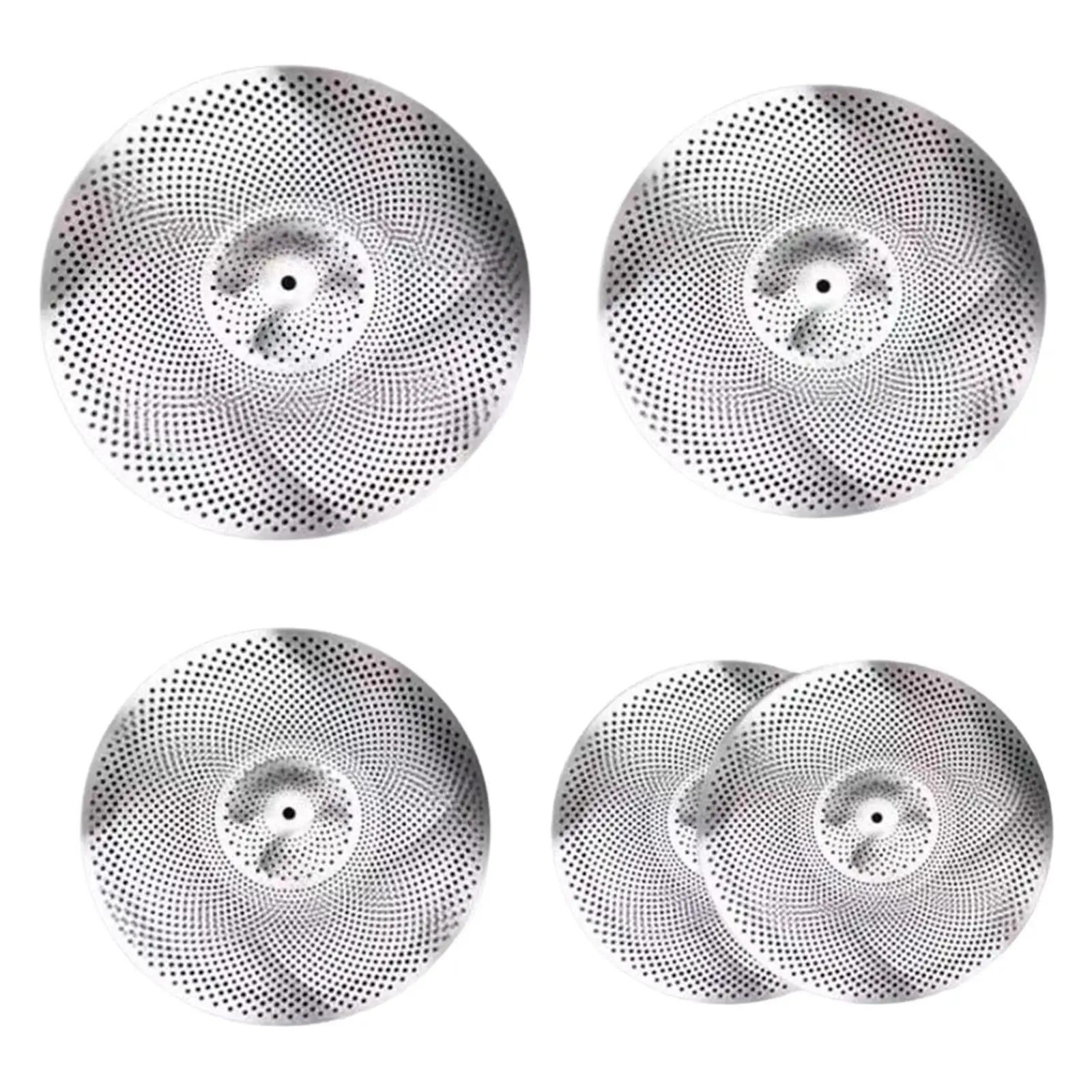 Baixo Volume Mute Drum Set, Drummer Practice, Quiet Cymbals para sala de ensaio, iniciantes, quarto, apartamento, 5pcs - Image 1