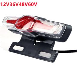 Turn Signal Rack traseiro para bicicleta elétrica, Ebike Taillight, luz da lâmpada, Acessórios Scooter, 12V, 36V-60V - Image 6