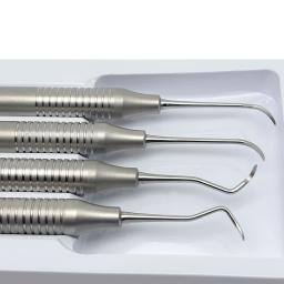 Kit de raspador de dente com design de ponta dupla 4 tamanhos, ferramenta de limpeza de dentes de exame dentário, instrumento de odontologia de aço inoxidável - Image 4