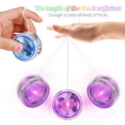 Light Up Yoyo Joaninha Brinquedos para crianças e adultos, bolas engraçadas, cores misturadas, brinquedos infantis profissionais, brilho em massa, cor aleatória, 10 peças - Image 4