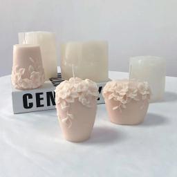 Para Diversão Rattan Flores Silicone Candle Mold Forma de Gesso Escultura Arte Aromaterapia Gesso Decoração Para Casa Mold Wedding Gift - Image 3