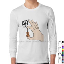 Ajr menor do mundo violino t camisa 100% algodão ajr mundos menor violino ok orquestra manga curta t topo - Image 4