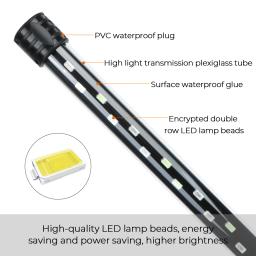 Lâmpada submersível para aquário, barra de luz para aquário, iluminação decorativa subaquática, RGB EU Plug, AC 90 ~ 260V, 28 cm, 38 cm, 48cm - Image 4