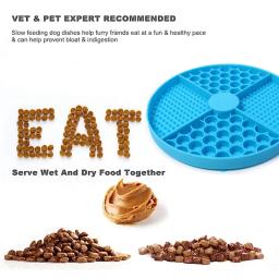Tapete de silicone para animais de estimação, Alimentador lento com ventosa, Utensílios para aliviar ansiedade, Suprimentos para cães e gatos - Image 2