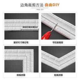 3D Autoadesivo Adesivo de Parede Impermeável, Pintura Quadro Adesivos, Pintura A Óleo, DIY, Óleo, Baseboard, Sala de estar, Quarto, Home Decor - Image 5