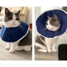 Coleiras elisabetanas do animal de estimação anti-lambendo anti-mordida tecido não tecido macio gato cão recuperação colar protetor cone dropship - Image 6