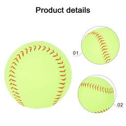 Sports Practice Softball, Amarelo Unrelated Training Ball, Acessórios Ao Ar Livre, Presente de Natal, 12 "PVC Cork, 6.5oz - Image 4