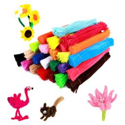 Hastes limpadoras de cachimbos 100 peças, limpadores de cachimbos 5mm, brinquedo educacional de pelúcia colorido para crianças, artesanato de brinquedo diy de limpeza de cachimbos - Image 6