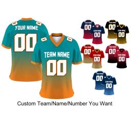 Futebol americano Jersey para homens, nome personalizado da equipe, moletom clássico Gaa, sublimação blusa em branco, camiseta Sportwear - Image 1