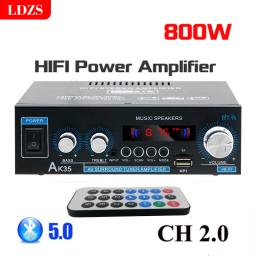 AK35 Amplificador HiFi Bluetooth Digital, Amplificador de Som, Suporte AMP, MP3 Channel 2.0, 110V-240V, Adequado para Casa, Carro, MAX 400W x 2 - Image 2