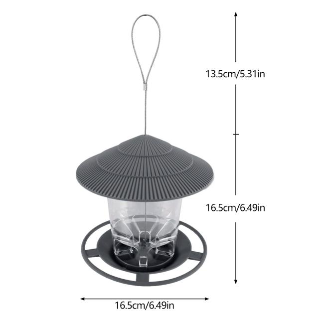 Alimentador de Pássaros Selvagens em Jardim com Gazebo Pendurado e Corda para Pendurar - Novo Projeto para Dropshipping