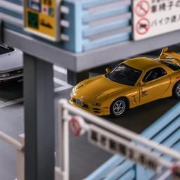 Miniatura Double Decker Park Diorama Modelo, Estilo Japonês, Cena De Carro, Estacionamento Duplo Na Garagem, Presente Do Brinquedo - Image 6