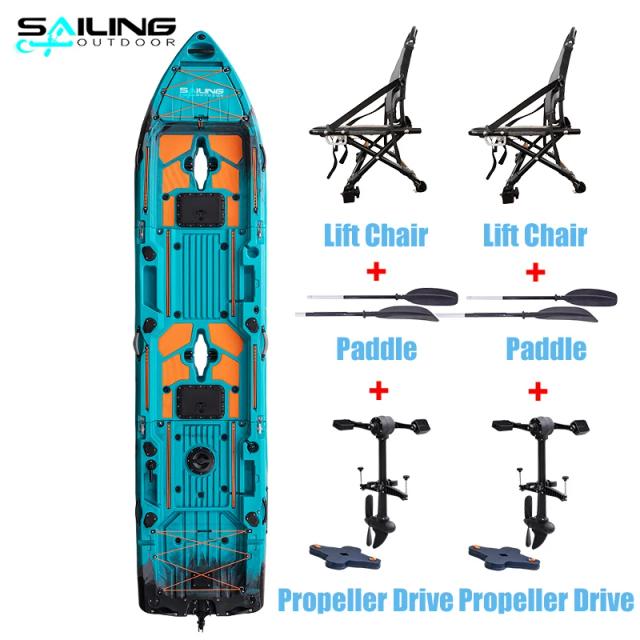 Caiaque de Pesca Modular 3 Lugares à Prova d'Água para Esportes Aquáticos