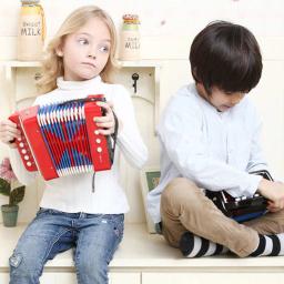 Kids Acordeon Mini Toy Instrumentos Musicais, 7 Chaves, Rosa, Rosa, Vermelho, Branco para Crianças, Crianças, Crianças, Iniciantes, Música Presente - Image 4
