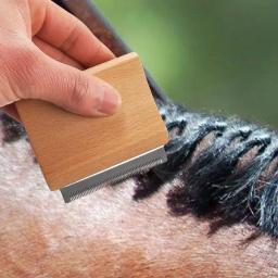 Profissional Pet Deshedding Escova, Groomer De Madeira, Noivo Grooming Tool, Pente Do Cão, Vis - Image 4