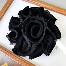 Broches de flores grandes para mulheres, alfinetes de lapela corsage, jóias para festa de casamento, acessórios, moda - Image 4