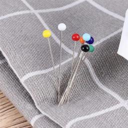 Conjunto de alfinetes de segurança para tricô, agulhas de costura, pinos de costura, fixo colorido talão, 100 pcs/set - Image 3