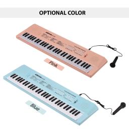 Piano Teclado Eletrônico com Microfone, Modo Dual Power, Instrumento Musical, 6 Músicas Demonstração, 61 Teclas - Image 5