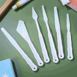 Ferramentas de tintas a óleo pintura raspadores artista espátula pigmento espátulas desenho mistura de cores de plástico - Image 3