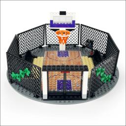 Quadra De Basquete Figuras Conjunto De Modelo, famoso bloco De Construção De Quadra De Basquete, brinquedo De Quadra De Futebol - Image 3