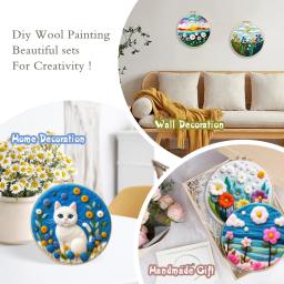 Sdoyuno pintura de feltro de lã, paisagem, montanha, agulha, kits de pintura para iniciantes, artesanal, faça você mesmo, decoração de casa - Image 6