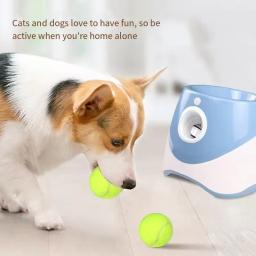 Pet Tennis Launcher com Bolas para Cachorro, Lançador automático de bola, Suprimentos de treinamento interativo - Image 2