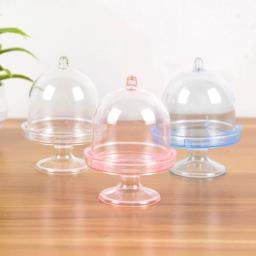 Clear Cupcake Stand Box, barra de doces, mesa doce, sobremesas, cookies Box, casamento, decorações de aniversário, 8cm, 4pcs - Image 2