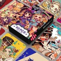 Coleção de cartões de impressão a cores Hd dupla face, Anime, vaso sanitário, Hanako-kun, Cartão Lomo, Presentes, Novo, 92 peças - Image 1
