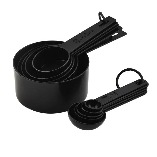 Conjunto de 10 Colheres de Medição de Plástico para Cozinha - Ferramentas de Culinária e DIY para Bolos