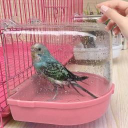 Bird Bath Box for Parrot, Banheira para Lovebirds, Budgie Cage Acessórios, Cockatiel, Budgerigar Birds, Parrot Bath House - Image 3