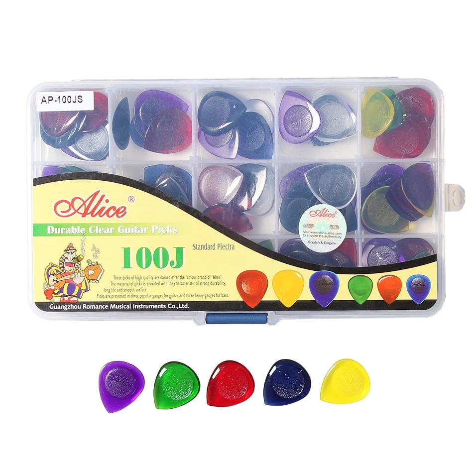 Alice 100 peças/lote tamanho pequeno antiderrapante durável claro palhetas de guitarra para guitarra elétrica folk guitarra acústica mediador atacado - Image 1