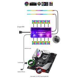 Barra de luz LED para computador desktop, faixa de lâmpada RGB, acessório de decoração RGB, 5V ARGB PC Case, SATA 3Pin, 40cm - Image 6